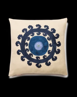 Pillow Cases | Emporio Sirenuse Circle Cushion Cover Blue