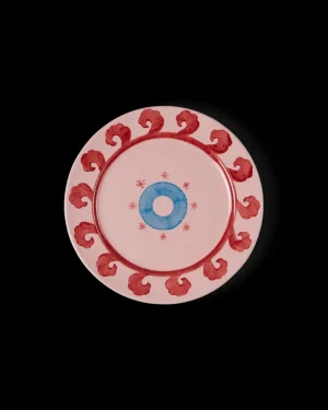 Suzani | Dinner Plates | Emporio Sirenuse Circle Dinner Plate PinkRed
