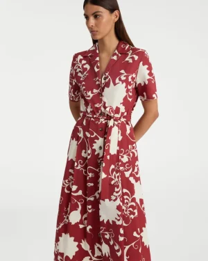 Dresses | Emporio Sirenuse Claudia Dress in Flower Screen Print AntiqueRose