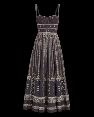 Dresses | Emporio Sirenuse Elida Dress with Calliope Embroidery Blue