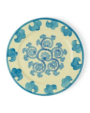 Suzani | Charger Plates | Emporio Sirenuse Flower Charger Plate YellowTurquoise