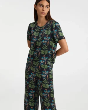 Matching Sets | Blouses & Tops | Emporio Sirenuse Gabrielle Top in Persian Botanic Print Blue