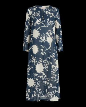 Caftans | Emporio Sirenuse Giada Caftan in Flower Screen Print Blue