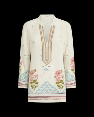Matching Sets | Blouses & Tops | Emporio Sirenuse Jamila Tunic in Indian Rose Print White