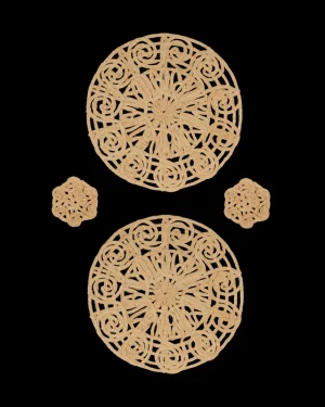 Placemats & Coasters | Emporio Sirenuse Round Placemats and Coasters - Set of 2 Natural