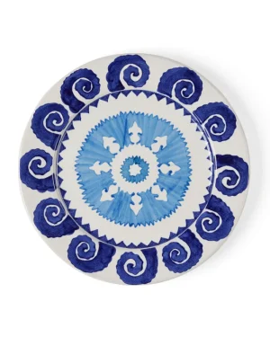 Suzani | Charger Plates | Emporio Sirenuse Sun Charger Plate WhiteBlue