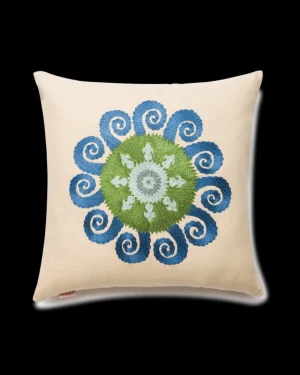 Pillow Cases | Emporio Sirenuse Sun Cushion Cover Blue
