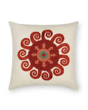 Pillow Cases | Emporio Sirenuse Sun Cushion Cover Burgundy
