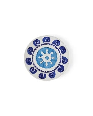 Suzani | Dessert Plates | Emporio Sirenuse Sun Dessert Plate WhiteBlue