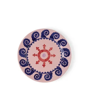 Suzani | Dinner Plates | Emporio Sirenuse Sun Dinner Plate PinkBlueRed