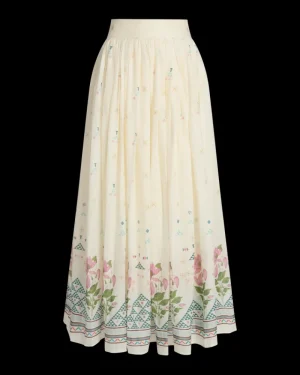Skirts | Emporio Sirenuse Teodora Skirt in Indian Rose Print White