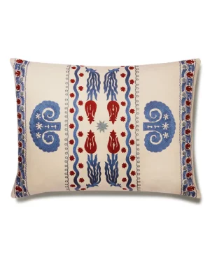 Pillow Cases | Emporio Sirenuse Tulip Cushion Cover BlueRed